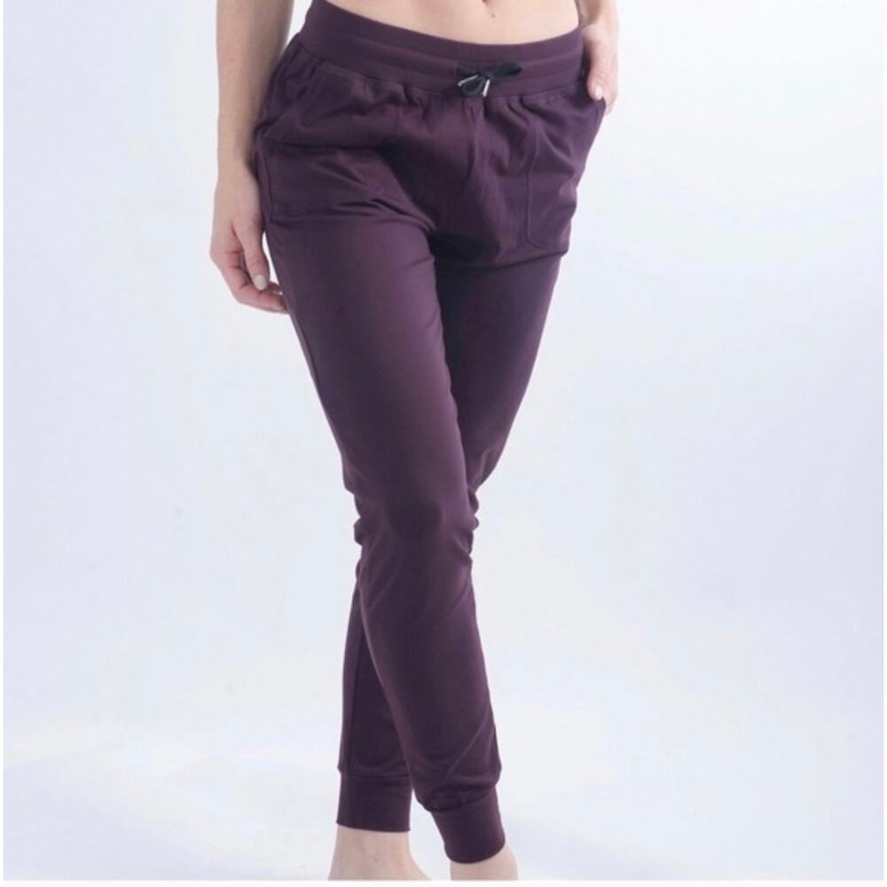 Zyia Unwind Plum Stretch Athletc Joggers Womens Size Medium